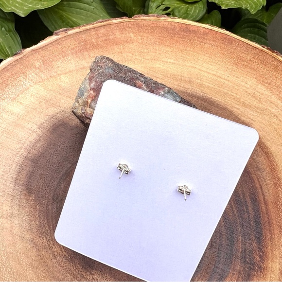 Silver and Brown Drop Dangle Crystal Bead Earrings - Picture 6 of 6